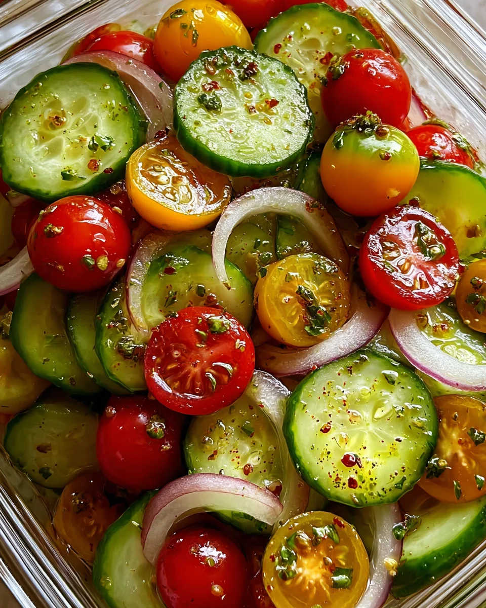 Marinated Cucumbers, Onions, and Tomatoes 20 Marinated