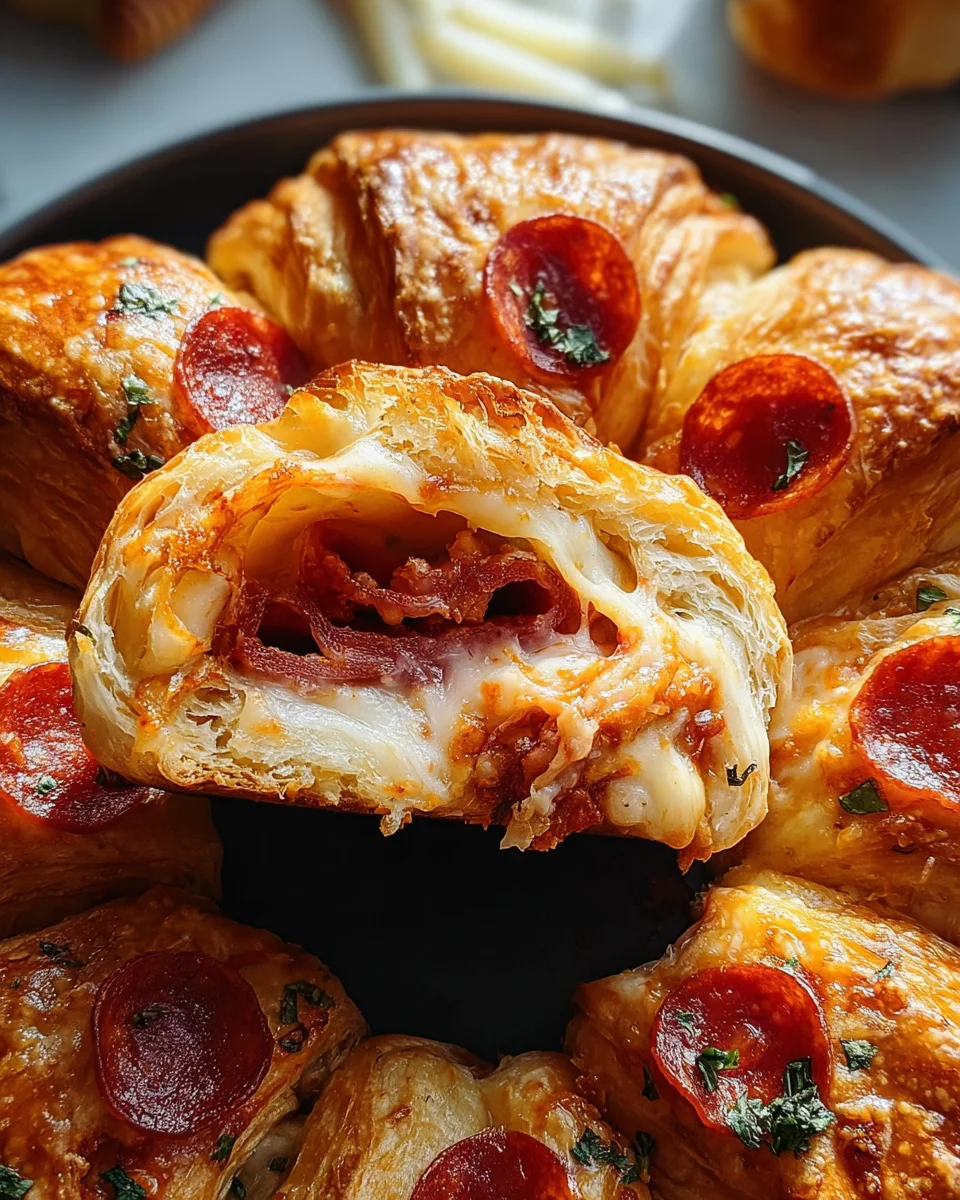 Mozzarella Pepperoni Croissant Rolls