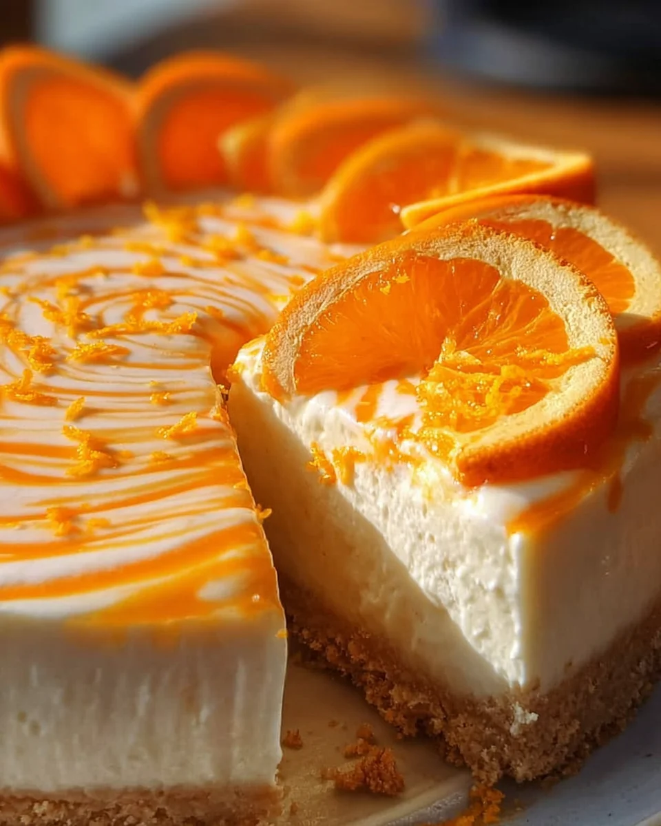 No-Bake Orange Creamsicle Cheesecake