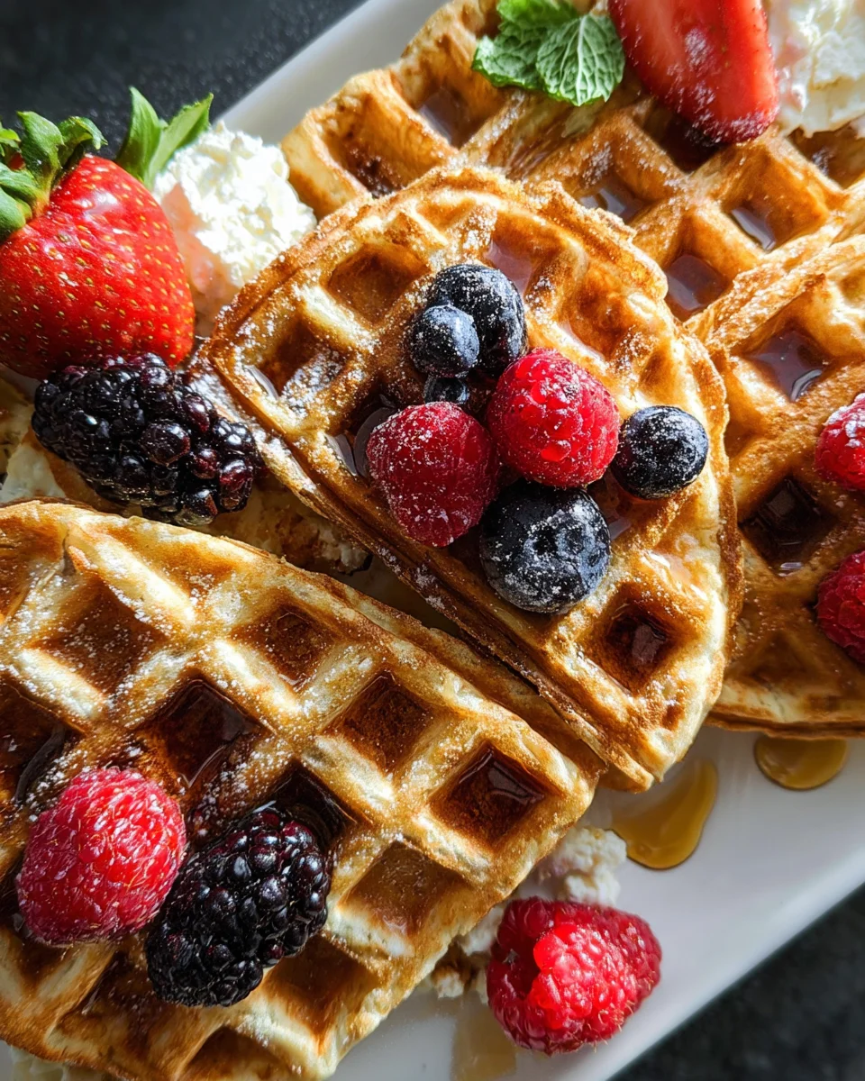 Oatmeal Cottage Cheese Waffles 15 Oatmeal