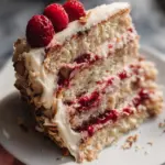 One Bowl Vegan Almond Raspberry Cake with Cream Cheese Frosting