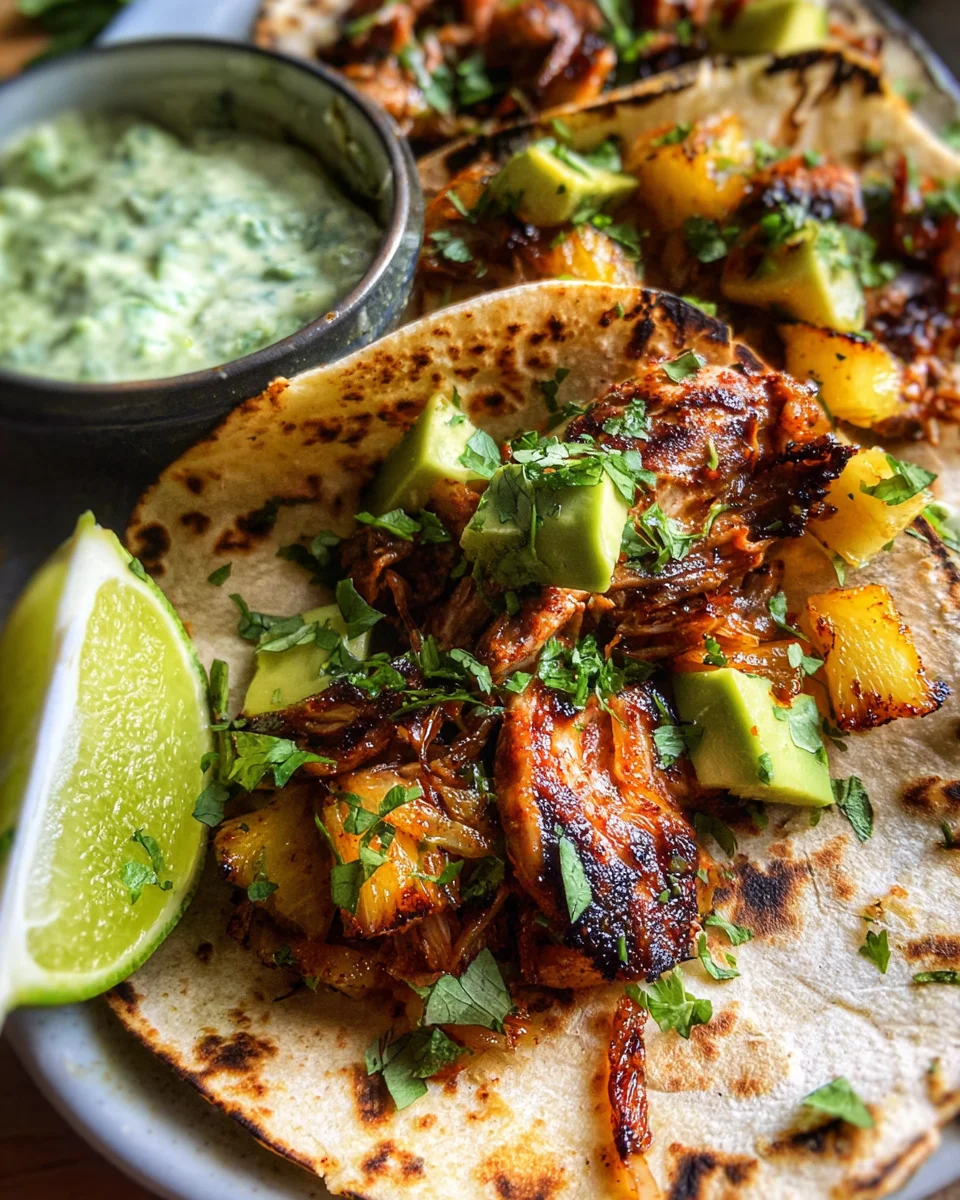 One Pan Chicken & Pineapple Tacos