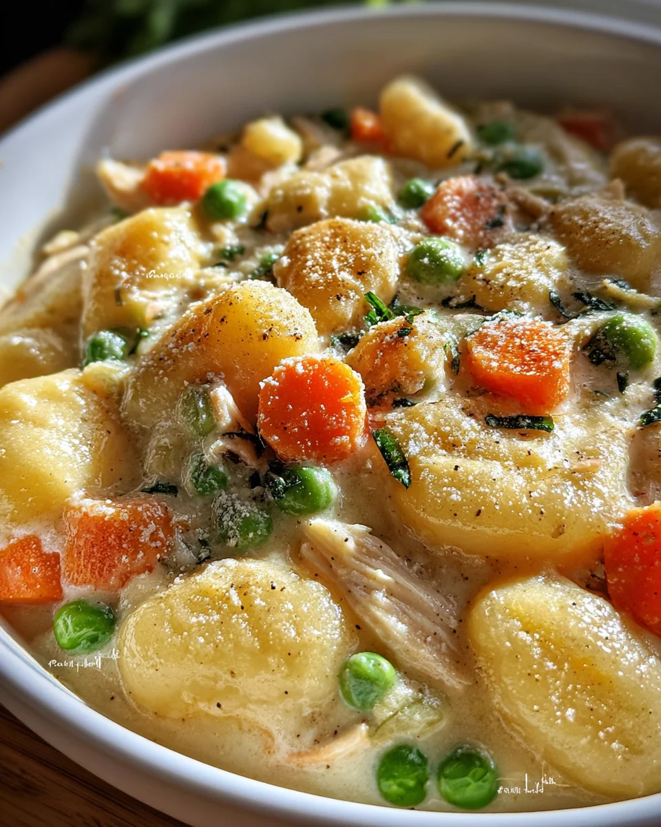 One Pot Gnocchi Chicken Pot Pie