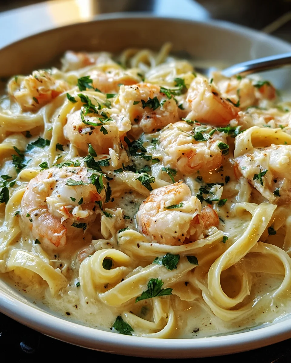 One Pot Shrimp and Crab Alfredo 22 One