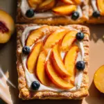 Peaches and Cream Puff Pastry Tart