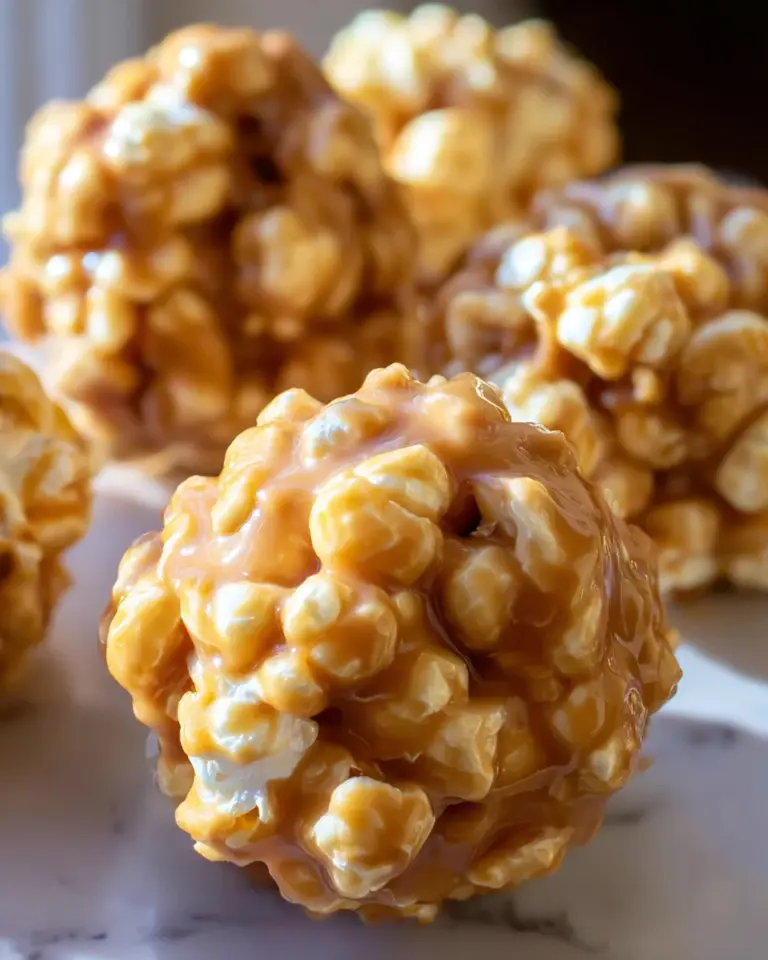 Peanut Butter Popcorn Balls