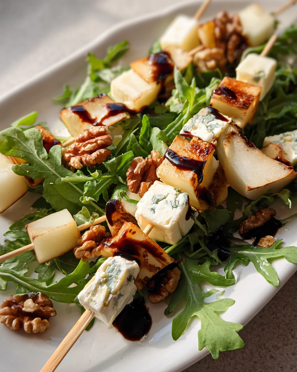 Pear & Brie Cheese Salad Skewers 14 Pear & Brie Cheese Salad Skewers
