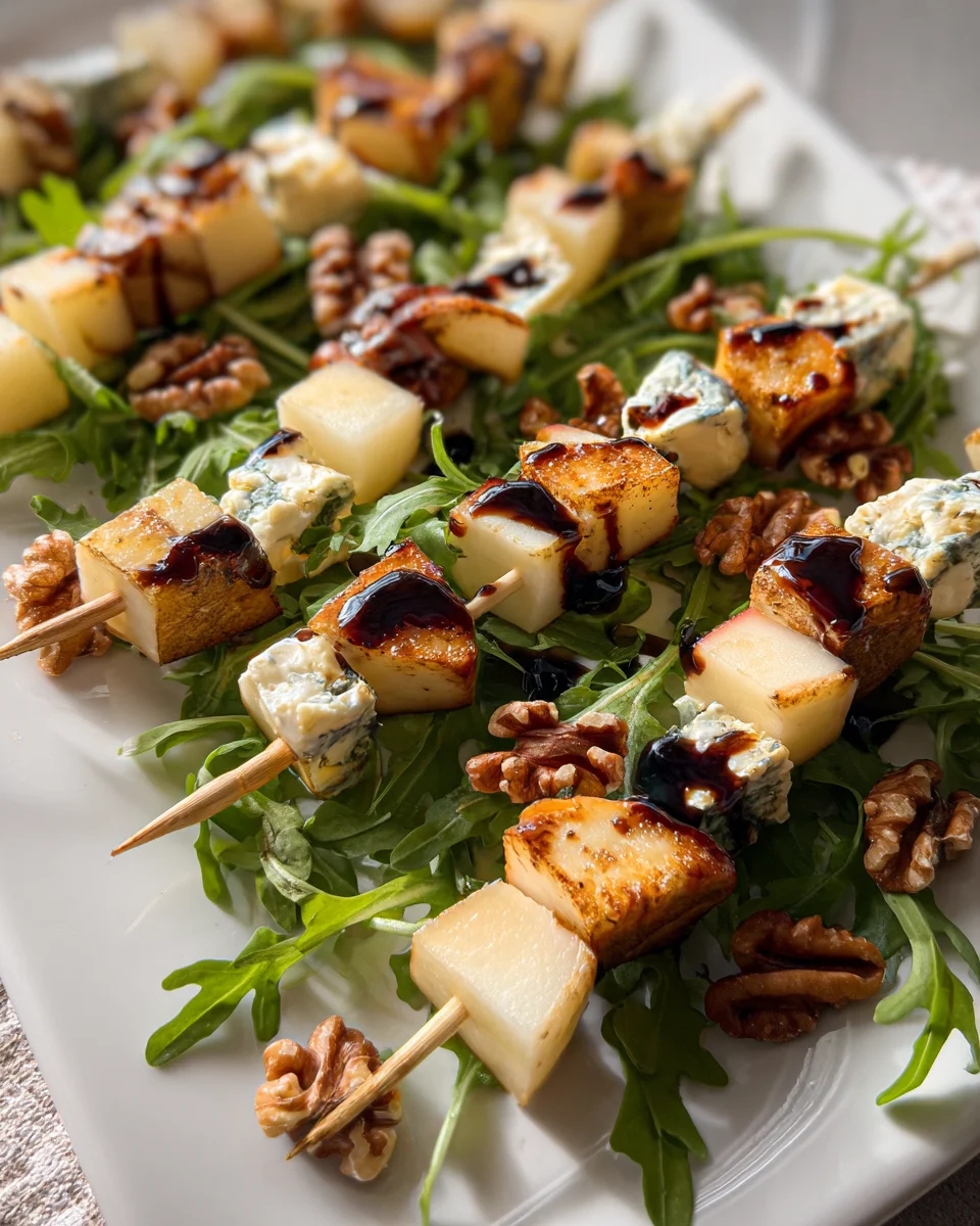 Pear & Brie Cheese Salad Skewers 15 Pear