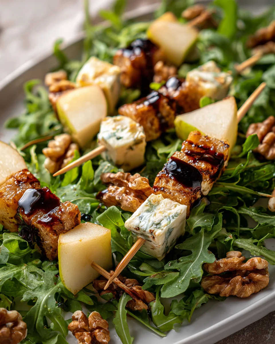 Pear & Brie Cheese Salad Skewers 16 Pear