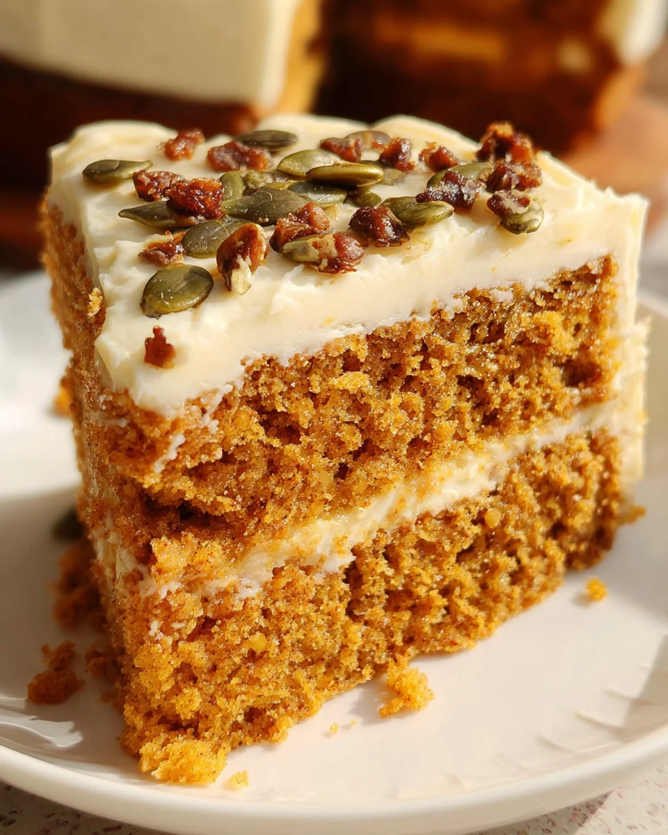 Pumpkin Spice Cake with Brown Sugar Cream Cheese Frosting 23 Pumpkin