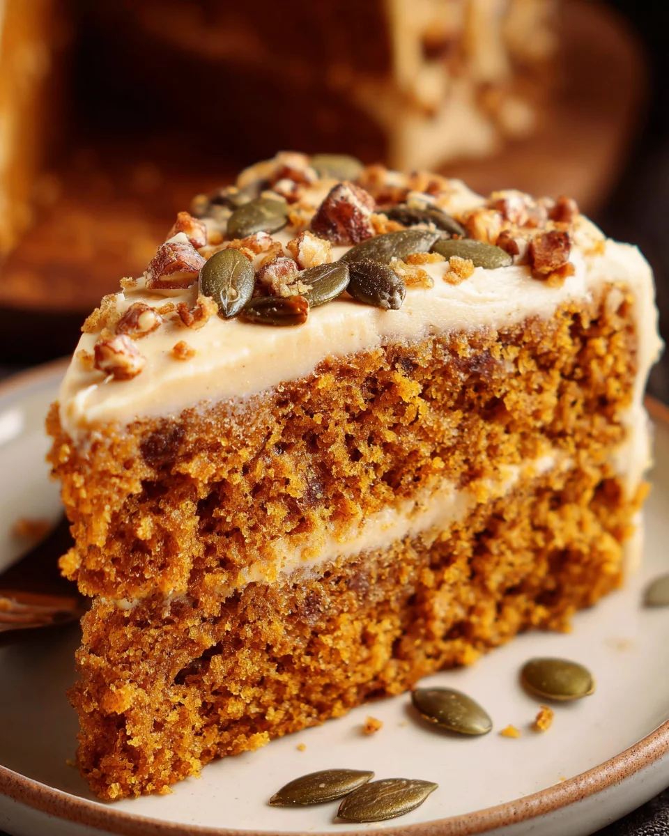 Pumpkin Spice Cake with Brown Sugar Cream Cheese Frosting 24 Pumpkin
