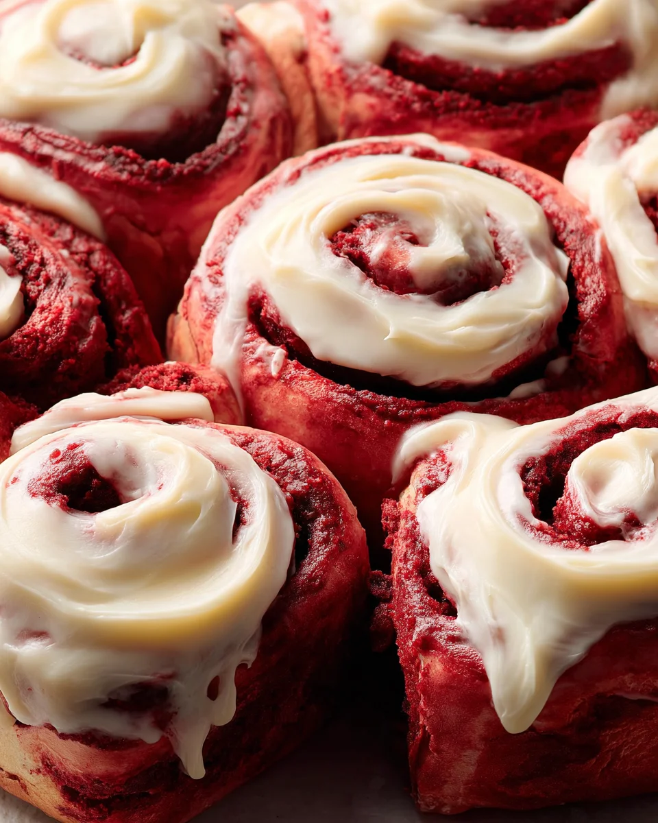Red Velvet Cinnamon Rolls 26 Red