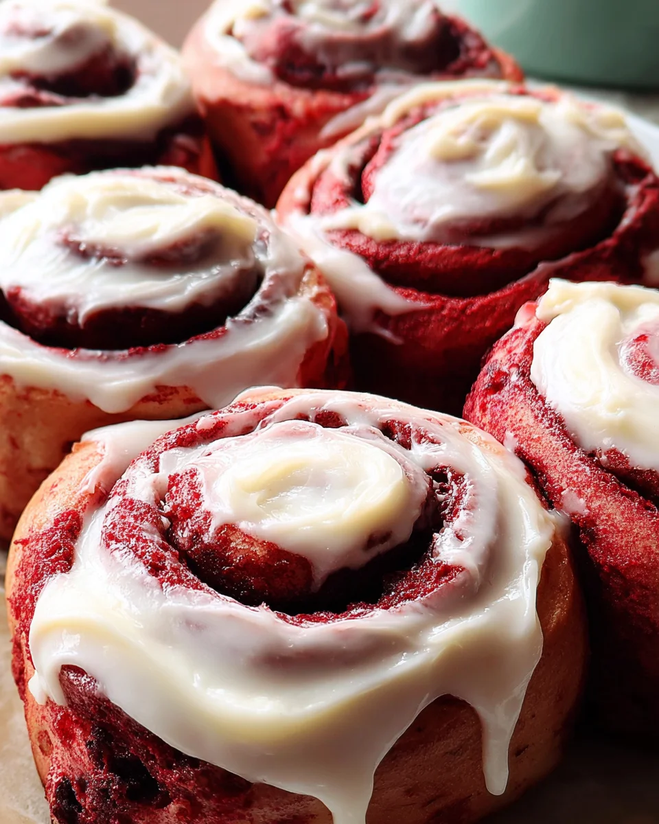 Red Velvet Cinnamon Rolls 27 Red
