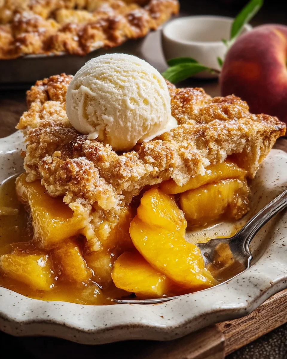 Ridiculously Easy Peach Cobbler