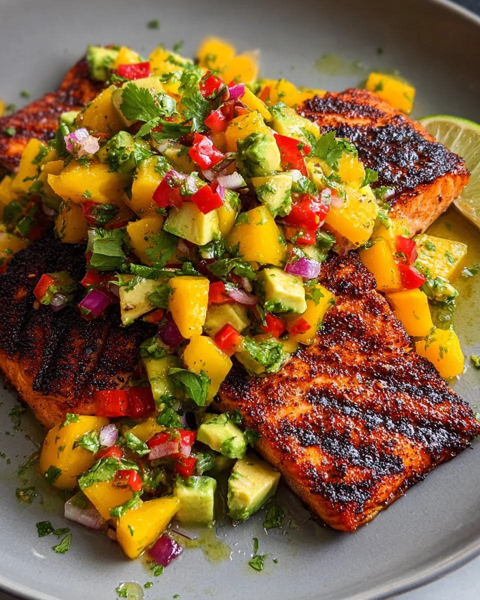 Salmon with Mango Salsa 24 Salmon
