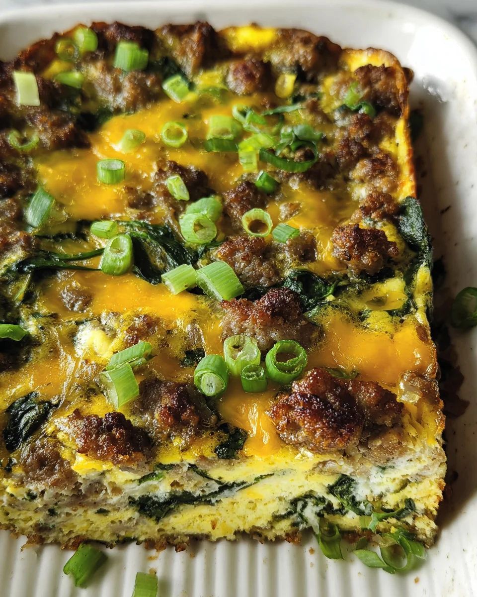 Sausage & Egg Keto Breakfast Casserole 16 Sausage & Egg Keto Breakfast Casserole