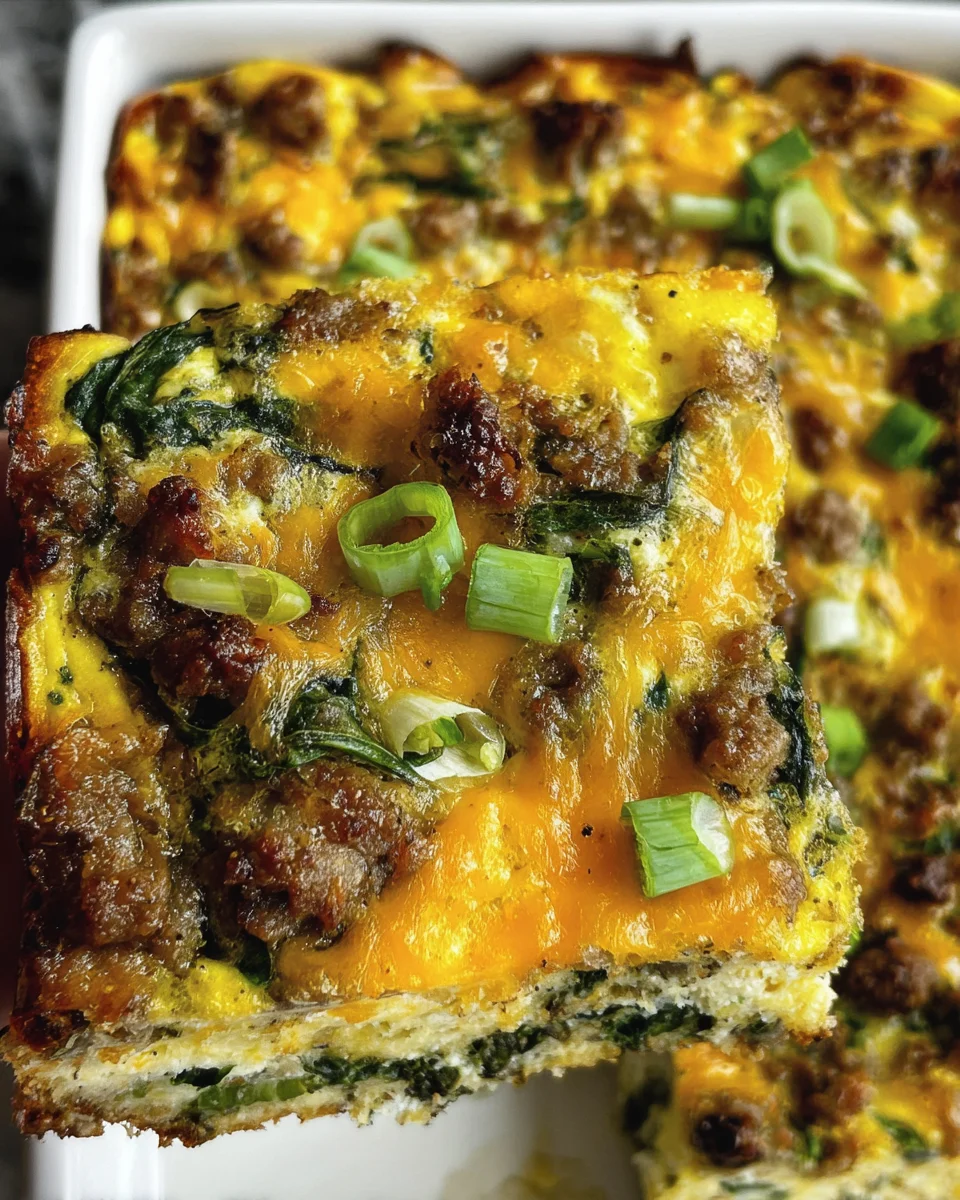 Sausage & Egg Keto Breakfast Casserole 17 Sausage