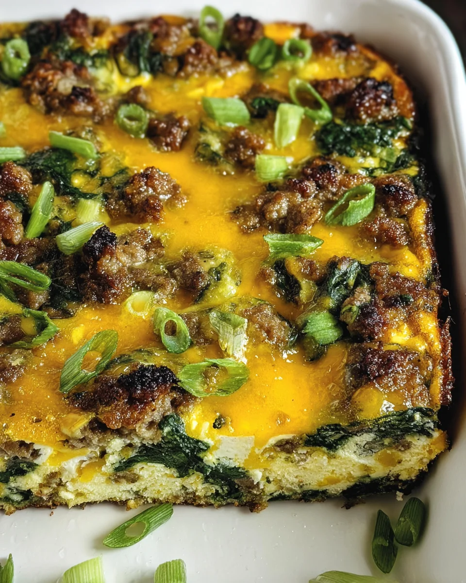 Sausage & Egg Keto Breakfast Casserole 18 Sausage