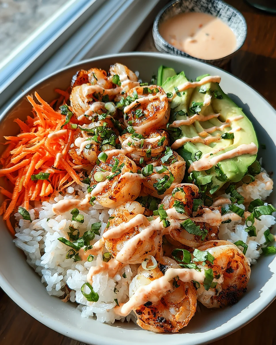 Shrimp Rice Bowls with Spicy Mayo 18 Shrimp