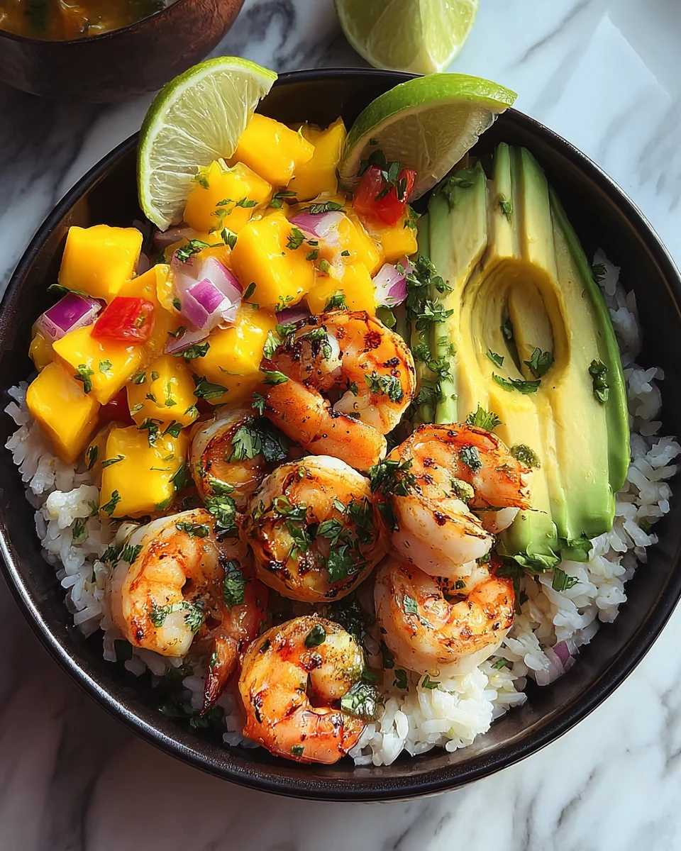 Shrimp and Avocado Bowls with Mango Salsa & Lime-Chili Sauce 18 Shrimp