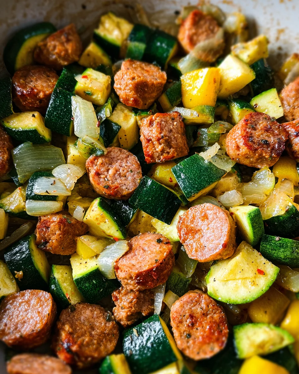 Skillet Sausage and Zucchini 22 Skillet