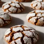 Soft and Spiced Gingerbread Crinkle Cookies