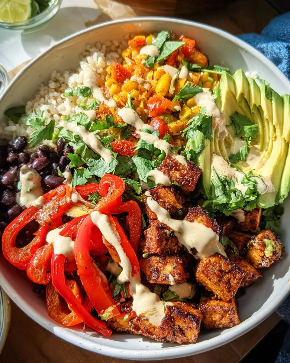 Spicy Baked Tofu Burrito Bowl 32 Spicy Baked Tofu Burrito Bowl