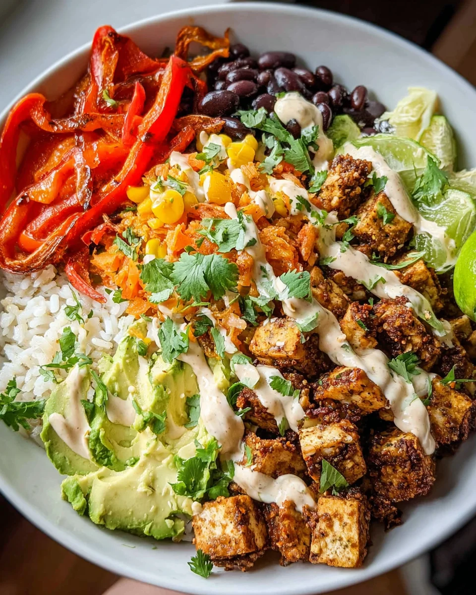 Spicy Baked Tofu Burrito Bowl 33 Spicy