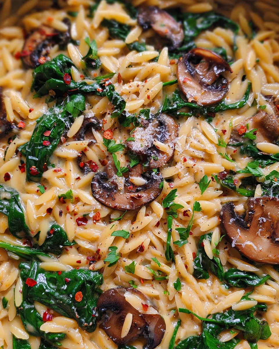 Spinach Mushroom Orzo 21 Spinach Mushroom Orzo
