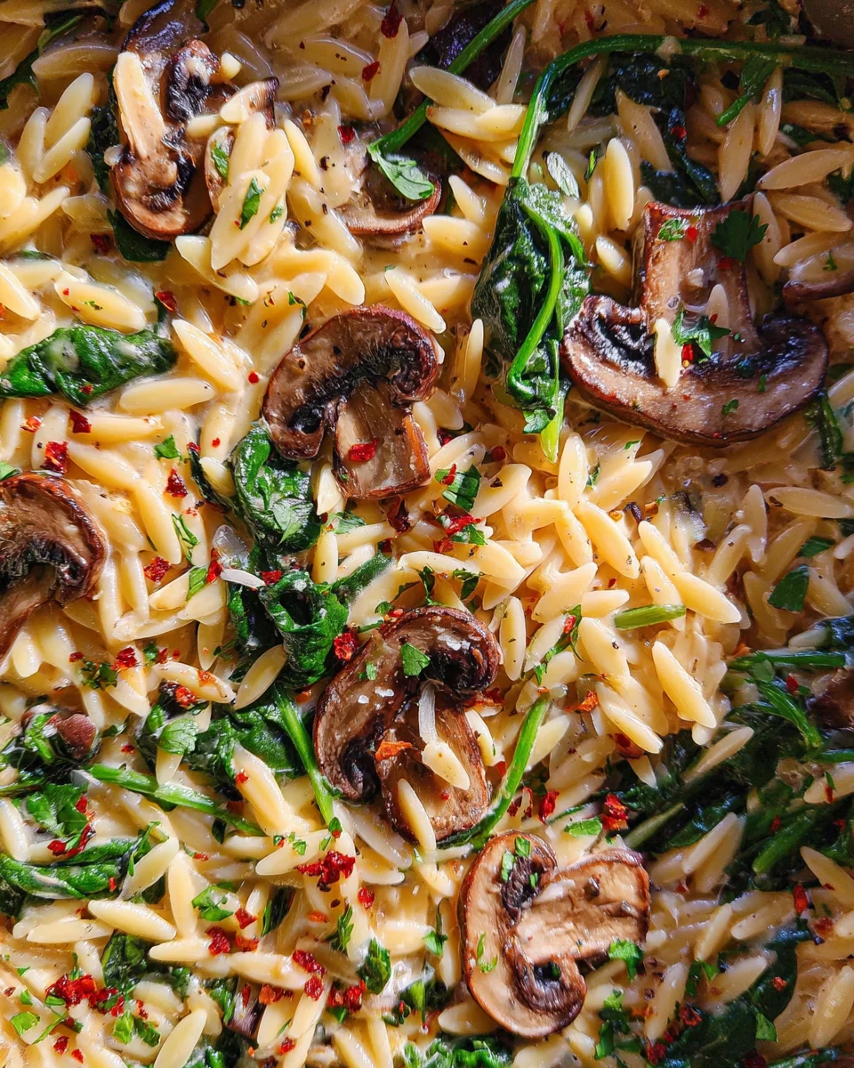 Spinach Mushroom Orzo 23 Spinach