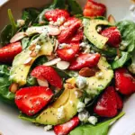 Strawberry Avocado Spinach Salad with Poppyseed Dressing