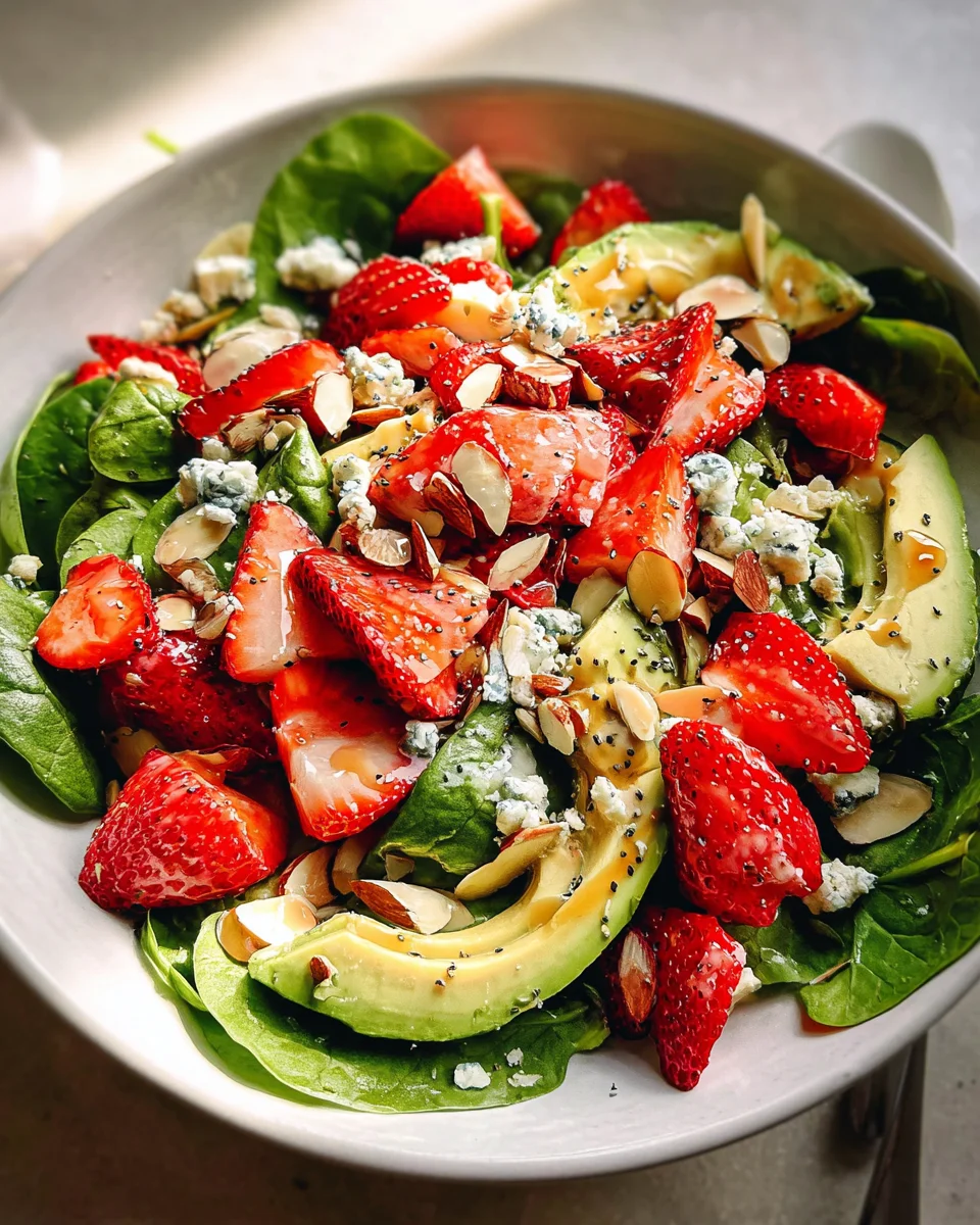 Strawberry Avocado Spinach Salad with Poppyseed Dressing 22 Strawberry