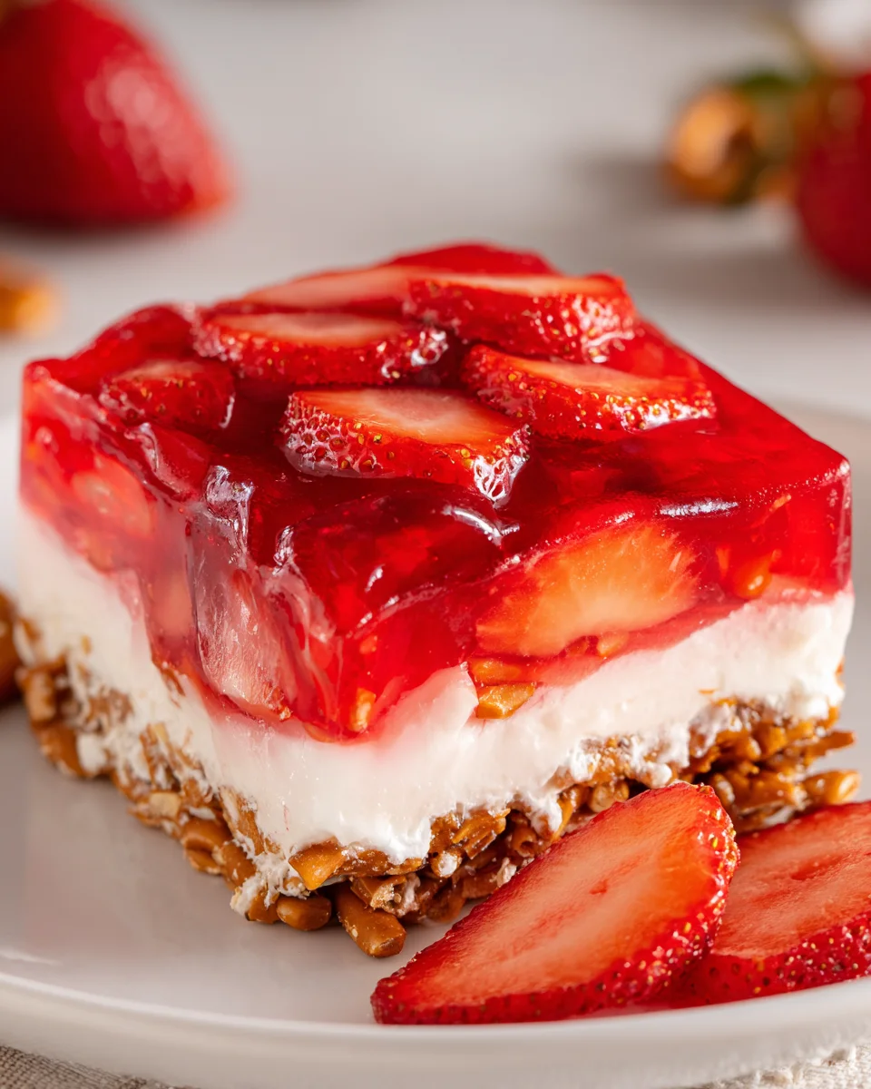 Strawberry Pretzel Jello Salad 23 Strawberry