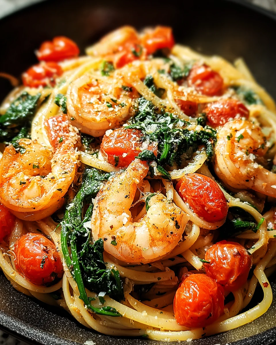 Tomato Spinach Shrimp Pasta 19 Tomato Spinach Shrimp Pasta