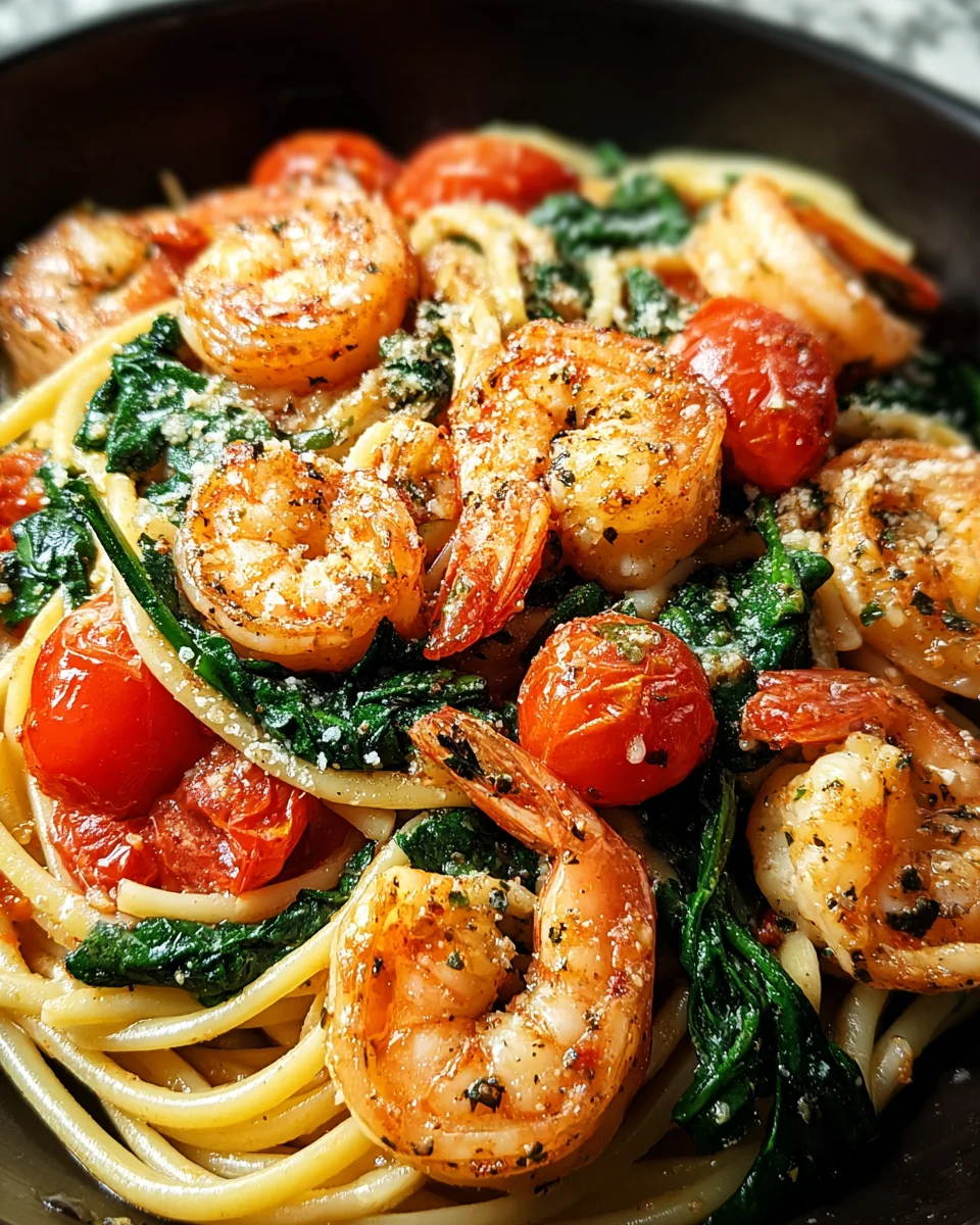 Tomato Spinach Shrimp Pasta 20 Tomato
