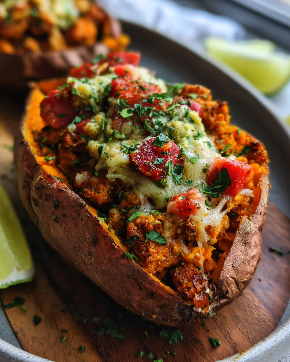 Turkey Taco Stuffed Sweet Potatoes 18 Turkey