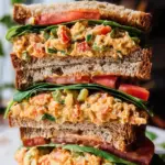 Vegan Buffalo Chickpea Salad Sandwich