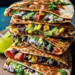 Vegan Quesadillas with Black Beans and Avocado