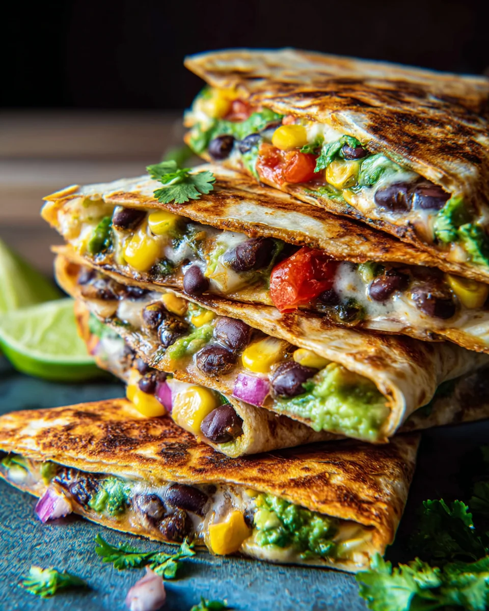 Vegan Quesadillas with Black Beans and Avocado 22 Vegan