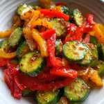 Viral TikTok Cucumber & Bell Pepper Salad