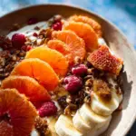 Winter Citrus Ricotta Breakfast Bowl with Honeycomb.