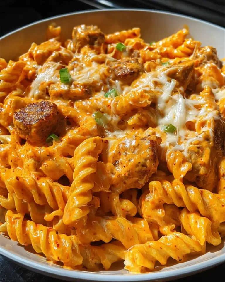 Creamy Buffalo Chicken & Sausage Pasta