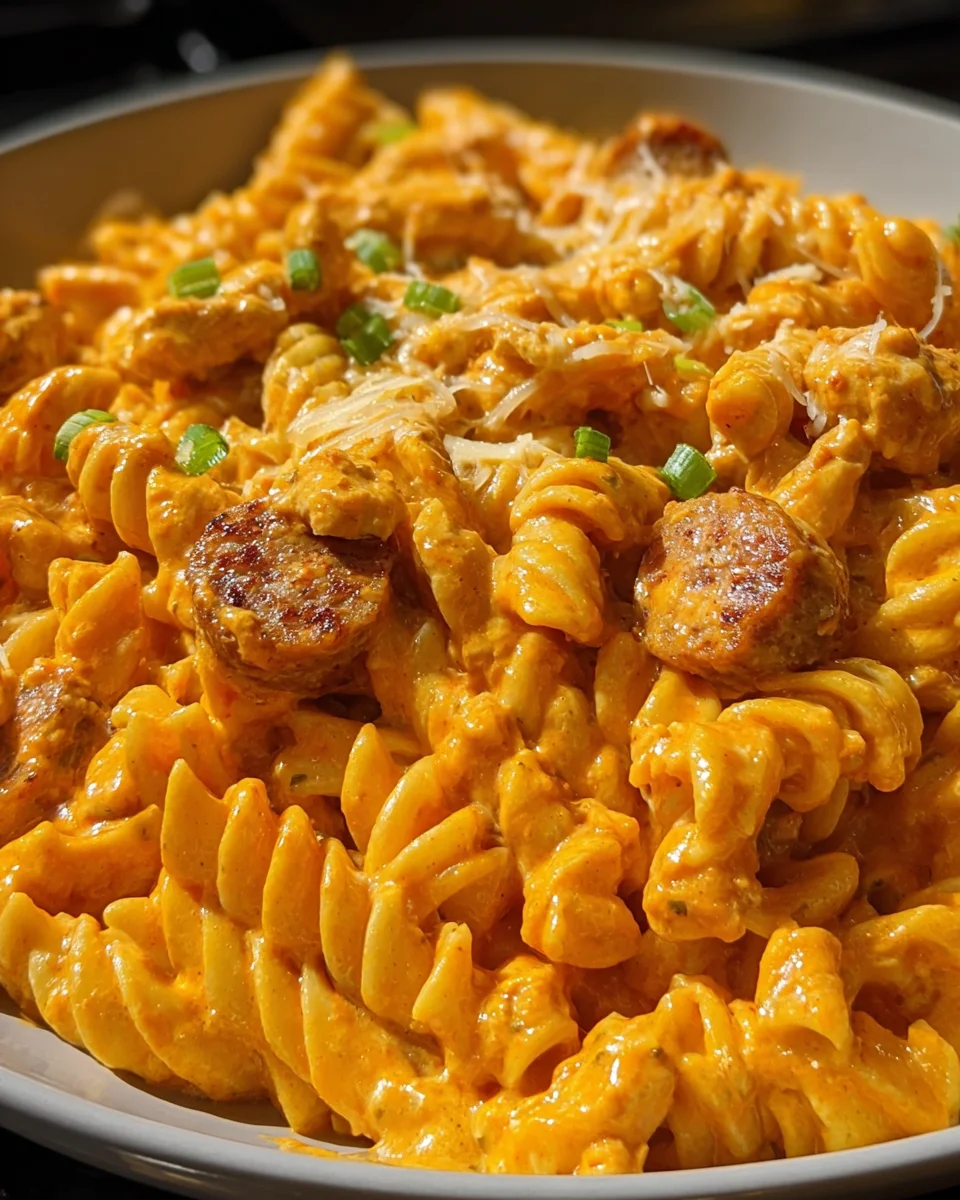 Creamy Buffalo Chicken & Sausage Pasta 22 Creamy