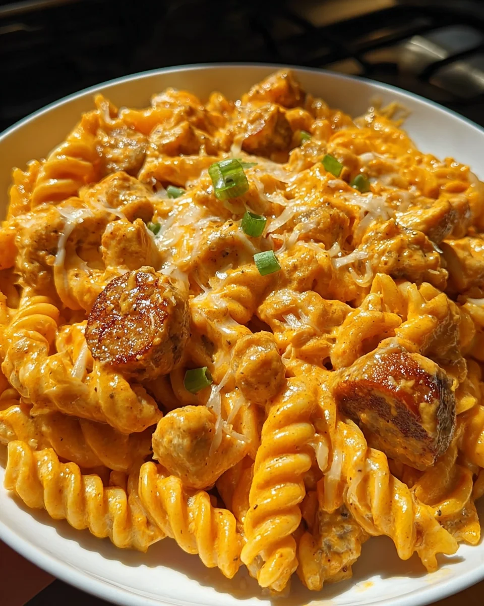 Creamy Buffalo Chicken & Sausage Pasta 23 Creamy