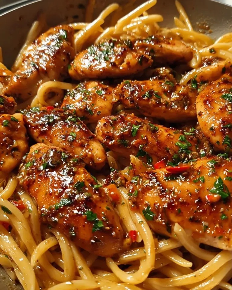 Sticky Smoky Garlic Butter Chicken Pasta