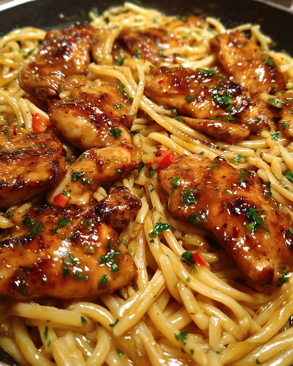 Sticky Smoky Garlic Butter Chicken Pasta 21 Sticky