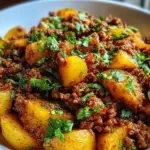 Aloo Keema Ground Meat with Potatoes
