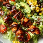BBQ Chicken Skewer Salad