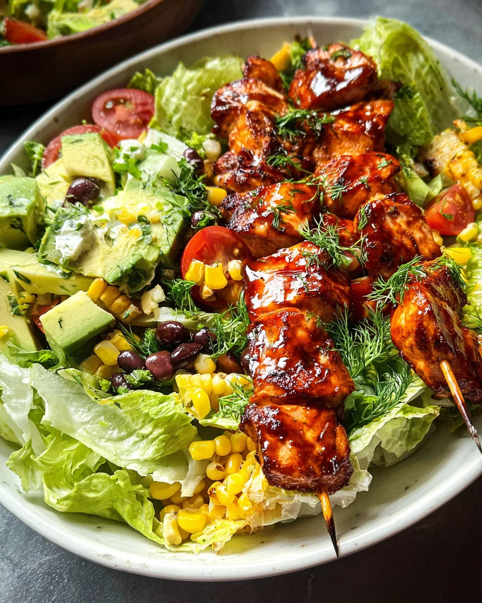 BBQ Chicken Skewer Salad 33 BBQ