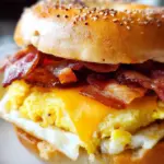Bacon Egg Cheese Bagel Sandwich